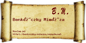 Benkóczky Mimóza névjegykártya